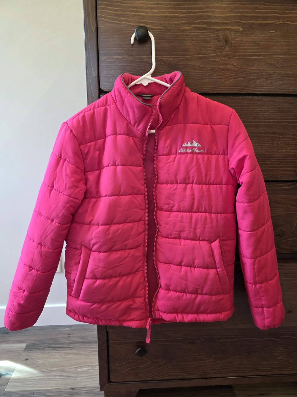 Eddie Bauer Bright Pink Quilted Puffer Jacket